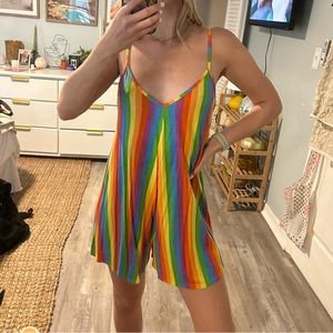 Boohoo rainbow romper